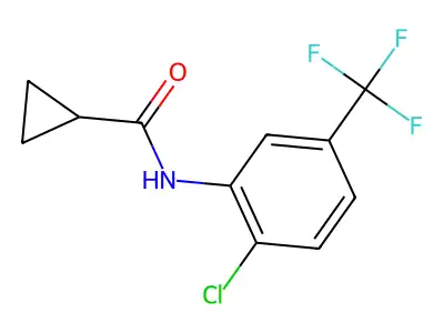 N-[2-chloro-5-(trifluoromethyl)phenyl]cyclopropanecarboxamide structure
