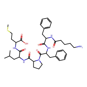 delta-Ava-Pro(9)-substance P (7-11) structure