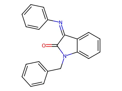 1-benzyl-3-(phenylimino)-1,3-dihydro-2H-indol-2-one structure