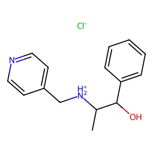 Benzyl alcohol, alpha-(1-((4-pyridylmethyl)amino)ethyl)-, hydrochloride structure