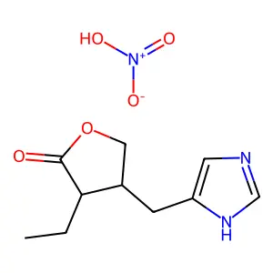 Pilocarpidine nitrate structure