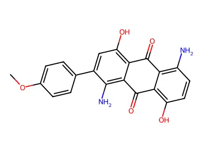 1,5-Diamino-4,8-dihydroxy(4-methoxyphenyl)anthraquinone structure