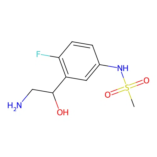N-[3-(2-Amino-1-hydroxyethyl)-4-fluorophenyl]methanesulfonamide structure