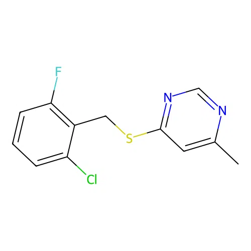 4-[(2-Chloro-6-fluorobenzyl)sulfanyl]-6-methylpyrimidine structure