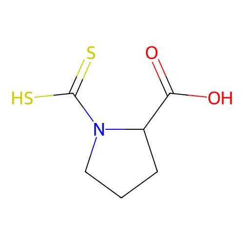 1-Dithiocarboxypyrrolidine-2-carboxylic acid structure