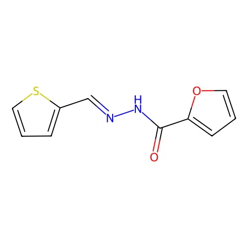 N-[(E)-thiophen-2-ylmethylideneamino]furan-2-carboxamide structure
