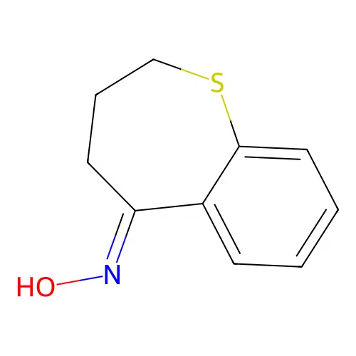 3,4-dihydro-1-benzothiepin-5(2H)-one oxime structure