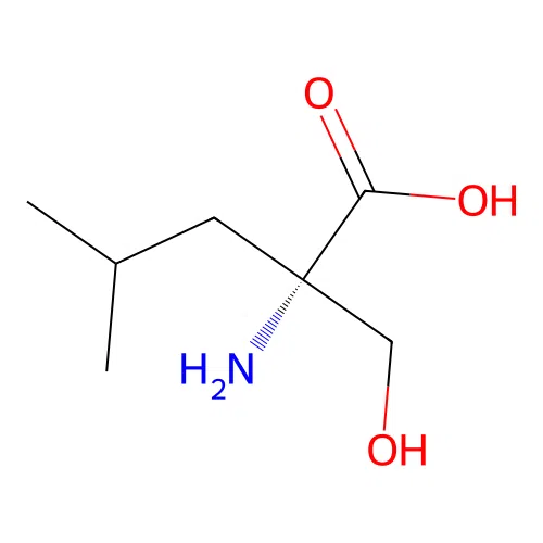 (S)-2-Amino-2-(hydroxymethyl)-4-methylpentanoic acid structure