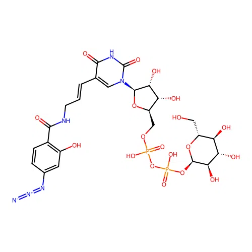 5-(3-(4-Azidosalicylamide)allyluridine)-5'-diphosphoglucose structure