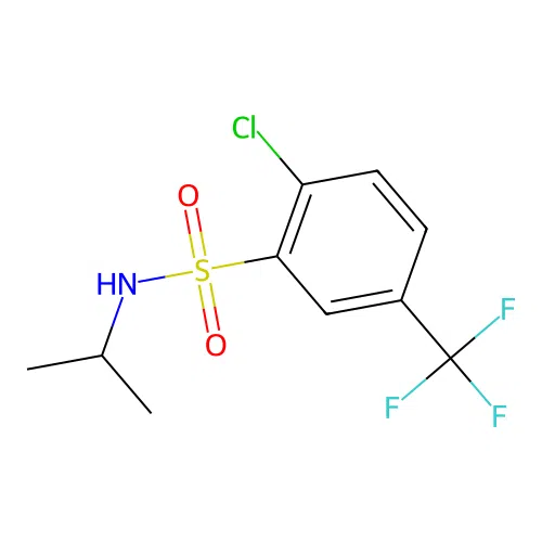 2-chloro-N-(propan-2-yl)-5-(trifluoromethyl)benzene-1-sulfonamide structure