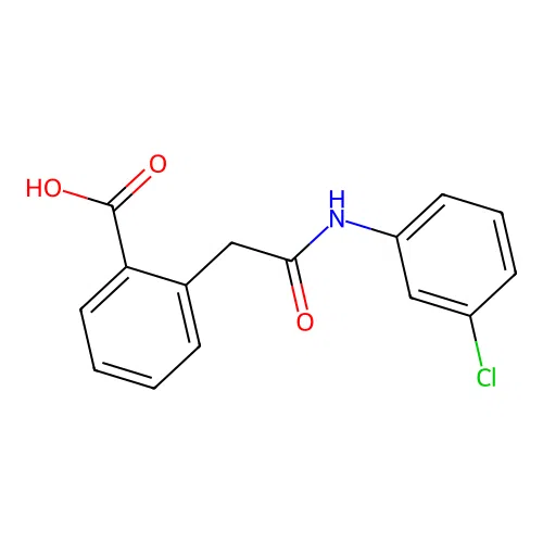 Benzoic acid, 2-[2-[(3-chlorophenyl)amino]-2-oxoethyl]- structure