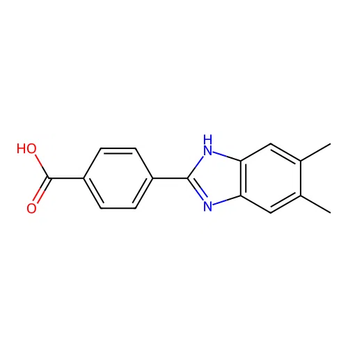 2-(4-Carboxyphenyl)-5,6-dimethylbenzimidazole structure