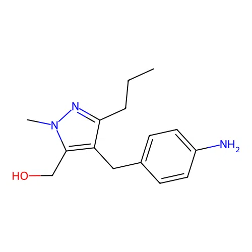 [4-[(4-Aminophenyl)methyl]-1-methyl-3-propylpyrazol-5-yl]methanol structure