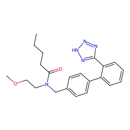 N-(2-Methoxyethyl)-N-pentanoyl-N-[2'-(1H-tetrazol-5-yl)biphenyl-4-ylmethyl]-amine structure