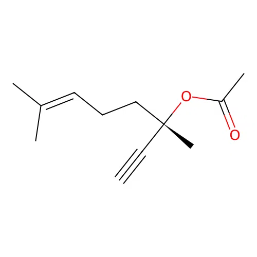 [(3S)-3,7-dimethyloct-6-en-1-yn-3-yl] acetate structure
