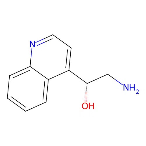 (1R)-2-amino-1-(quinolin-4-yl)ethan-1-ol structure