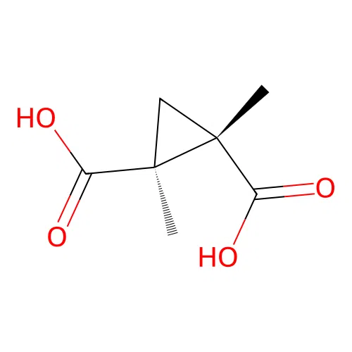 (1S,2S)-1,2-dimethylcyclopropane-1,2-dicarboxylic acid structure