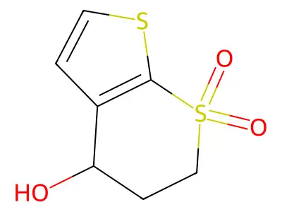 7,7-dioxo-5,6-dihydro-4H-thieno[2,3-b]thiopyran-4-ol structure