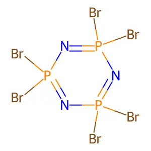Hexabromocyclotriphosphazene structure