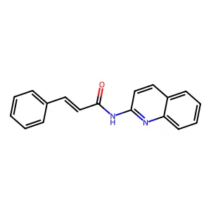 (E)-3-phenyl-N-quinolin-2-ylprop-2-enamide structure