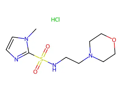 N-(2-Morpholinoethyl)-1-methyl-2-imidazolesulfonamide hydrochloride structure