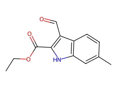Ethyl 3-formyl-6-methyl-1H-indole-2-carboxylate structure