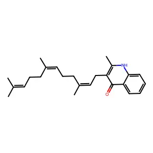 2-Methyl-3-[(2E,6E)-3,7,11-trimethyldodeca-2,6,10-trienyl]-1H-quinolin-4-one structure