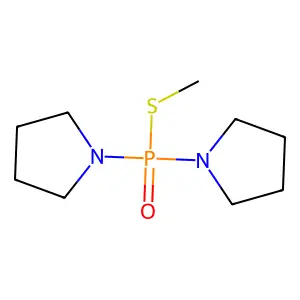 Phosphinothioic acid, di-1-pyrrolidinyl-, S-methyl ester structure