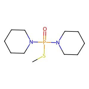 Phosphinothioic acid, di-1-piperidinyl-, S-methyl ester structure