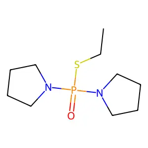 Phosphinothioic acid, di-1-pyrrolidinyl-, S-ethyl ester structure