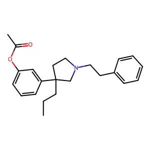 3-(1-Phenethyl-3-propyl-3-pyrrolidinyl)phenol acetate structure