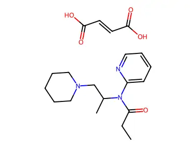 but-2-enedioic acid;N-(1-piperidin-1-ylpropan-2-yl)-N-pyridin-2-ylpropanamide structure
