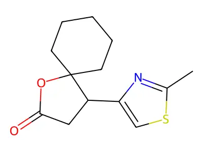 4-(2-Methyl-1,3-thiazol-4-yl)-1-oxaspiro[4.5]decan-2-one structure