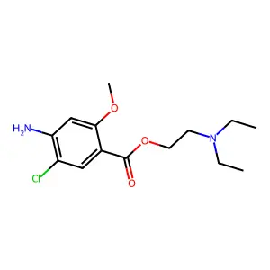 2-Methoxy-4-amino-5-chlorobenzoic acid 2-(diethylamino)ethyl ester structure