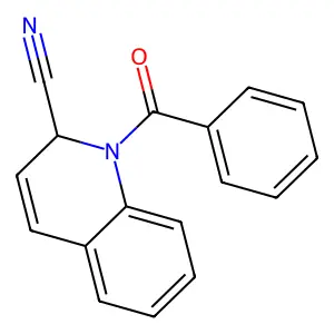2-Quinolinecarbonitrile, 1,2-dihydro-1-benzoyl- structure