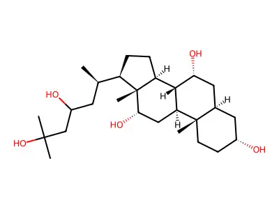 Cholestane-3,7,12,23,25-pentol structure