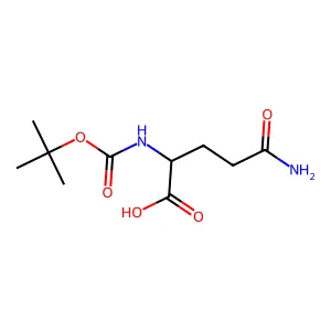 L-Glutamine, N2-((1,1-dimethylethoxy)carbonyl)- structure