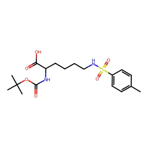 (S)-2-((tert-Butoxycarbonyl)amino)-6-(4-methylphenylsulfonamido)hexanoic acid structure