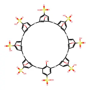 4-Sulfocalix(8)arene structure