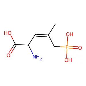 2-Amino-4-methyl-5-phosphono-3-pentenoic acid structure