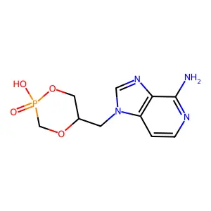 3-Deaza-9-(3-hydroxy-2-phosphonylmethoxypropyl)adenine structure