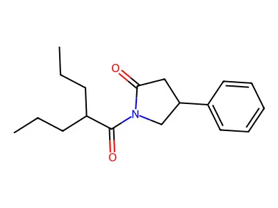 2-Pyrrolidinone, 1-(1-oxo-2-propylpentyl)-4-phenyl- structure