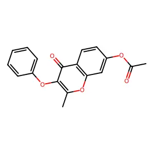 7-(Acetyloxy)-2-methyl-3-phenoxy-4H-1-benzopyran-4-one structure