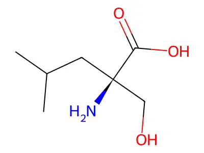 2-Amino-2-(hydroxymethyl)-4-methylpentanoic acid structure