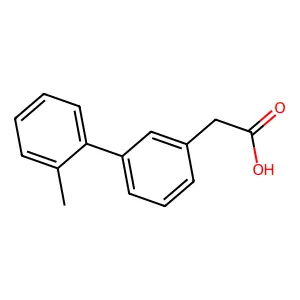 [3-(2-Methylphenyl)phenyl]acetic acid structure
