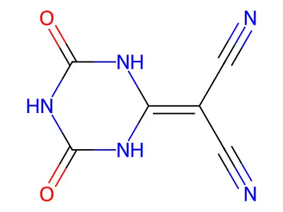 Propanedinitrile, (tetrahydro-4,6-dioxo-1,3,5-triazin-2(1H)-ylidene)- structure