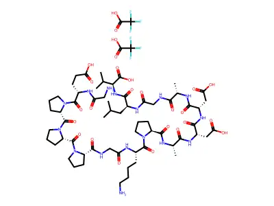 H-Gly-Glu-Pro-Pro-Pro-Gly-DL-Lys-Pro-Ala-Asp-Asp-Ala-Gly-Leu-Val-OH structure