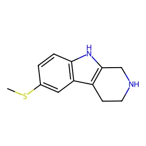 1,2,3,4-Tetrahydro-6-methylthio-9H-pyrido(3,4-b)indole structure