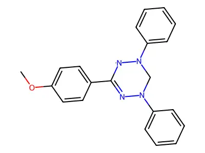 1,2,4,5-Tetrazin-1(2H)-yl, 3,4-dihydro-6-(4-methoxyphenyl)-2,4-diphenyl- structure