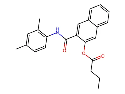Naphthol AS-MX butyrate structure